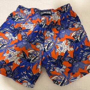 Vilebrequin Athletic Orange and Blue Shorts Quick-Dry